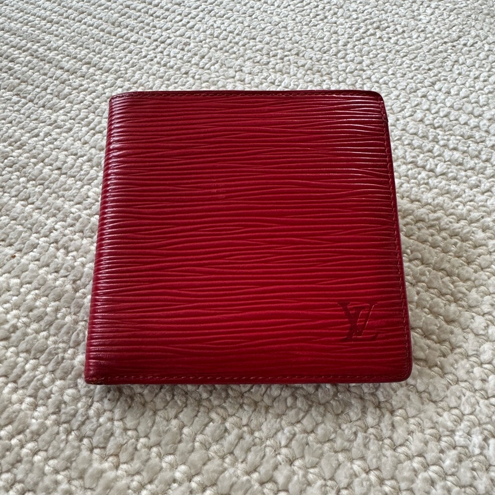 Louis Vuitton Vintage Epi Leather Marco Wallet - Red